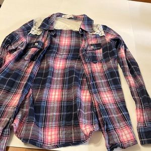 Brand:japna kids.   Size:12.    Color: denim jacket blue pink white